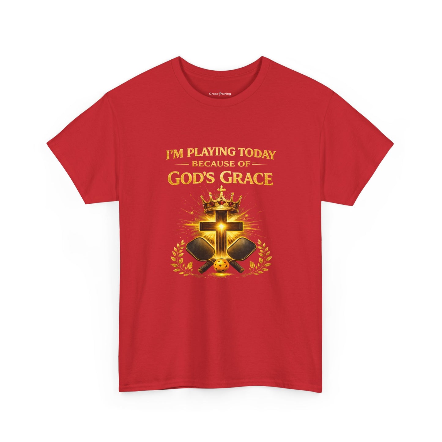 God’s Grace Tee — "I’m Playing Today Because of God’s Grace" Christian T-Shirt (Ephesians 2:8-10)
