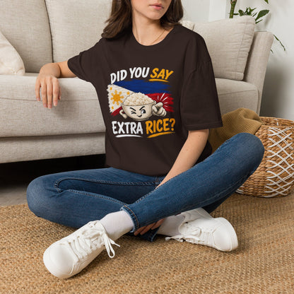 Did You Say Extra Rice? T-Shirt — Filipino Rice Bowl Graphic Tee
