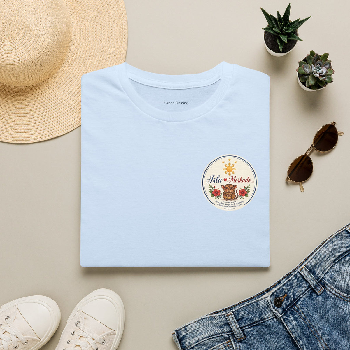 Isla Mercado Floral Tiki Graphic T-Shirt