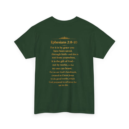 God’s Grace Tee — "I’m Playing Today Because of God’s Grace" Christian T-Shirt (Ephesians 2:8-10)