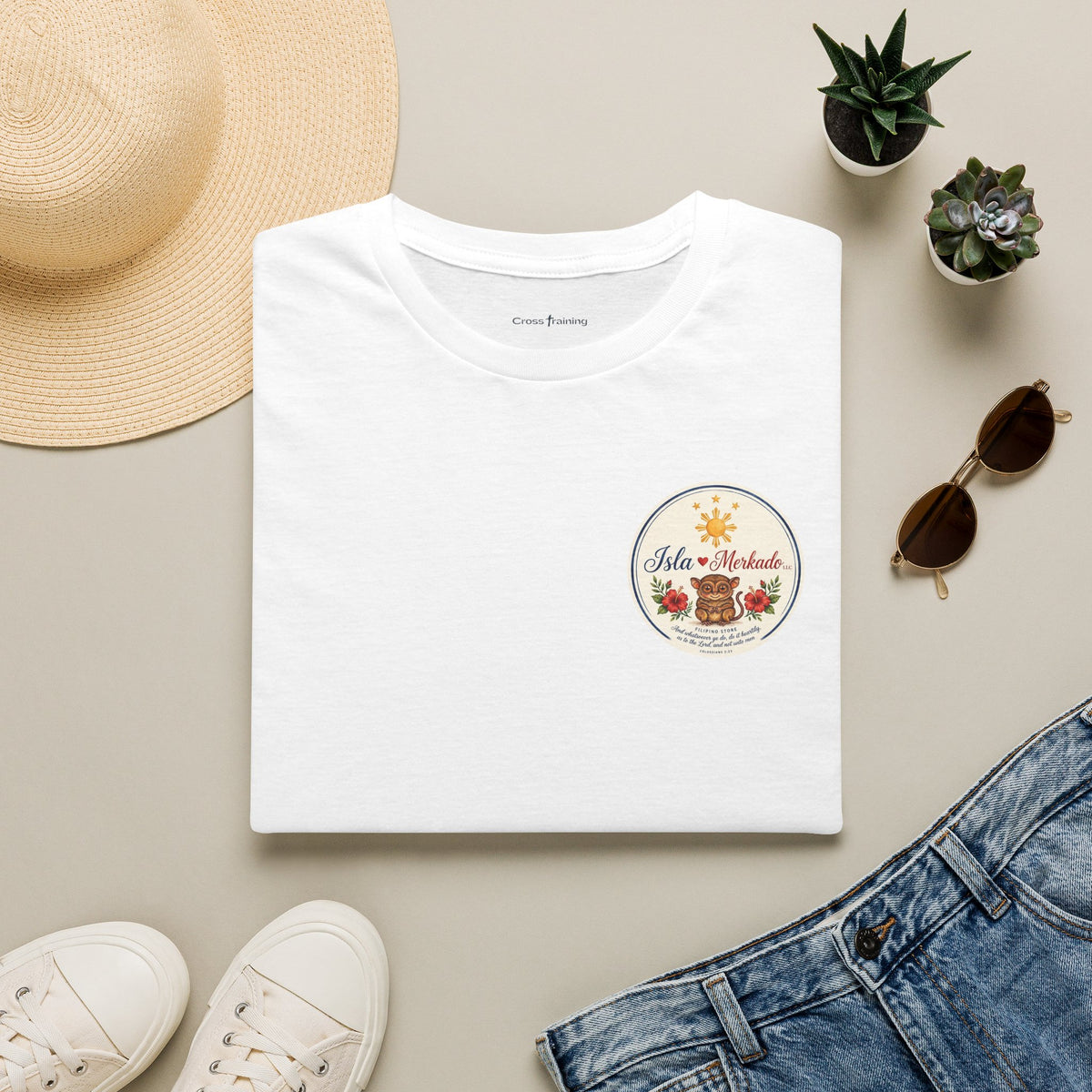 Isla Mercado Floral Tiki Graphic T-Shirt