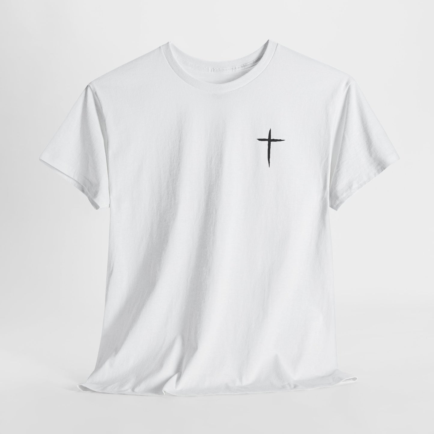Christian Cross Tee — "May Heavenly Things Constantly Interrupt Our Earthly Things" Inspirational T‑Shirt