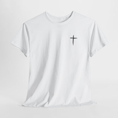 Christian Cross Tee — "May Heavenly Things Constantly Interrupt Our Earthly Things" Inspirational T‑Shirt
