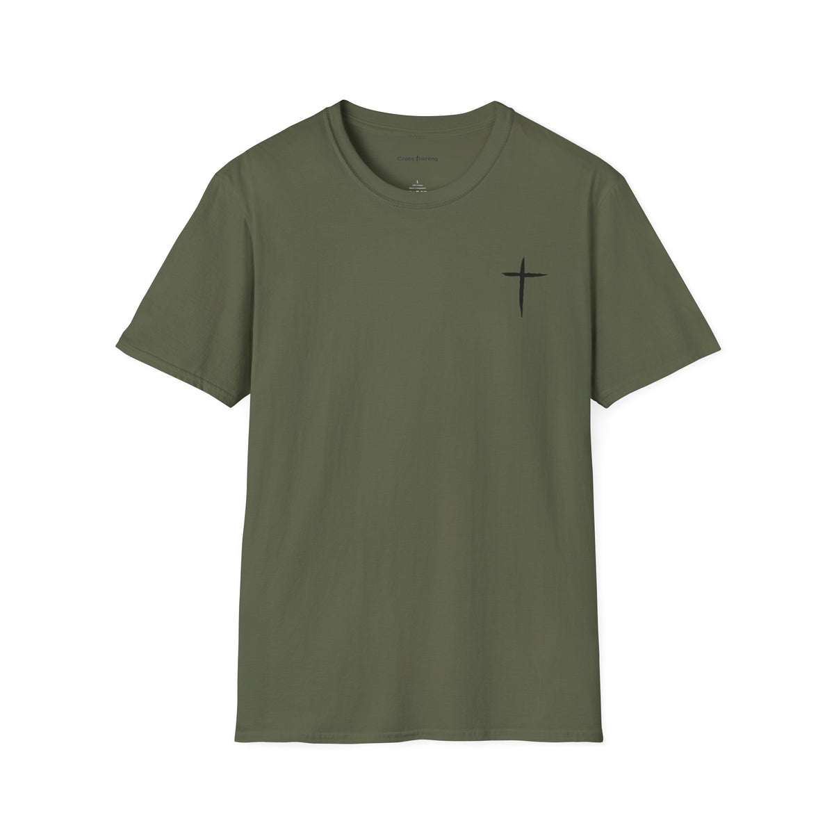 Minimal Cross T-Shirt – Small Chest Christian Cross Tee