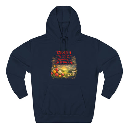 Christian Hoodie — Spiritual Scripture Floral Design ("Even Before He Made the World")