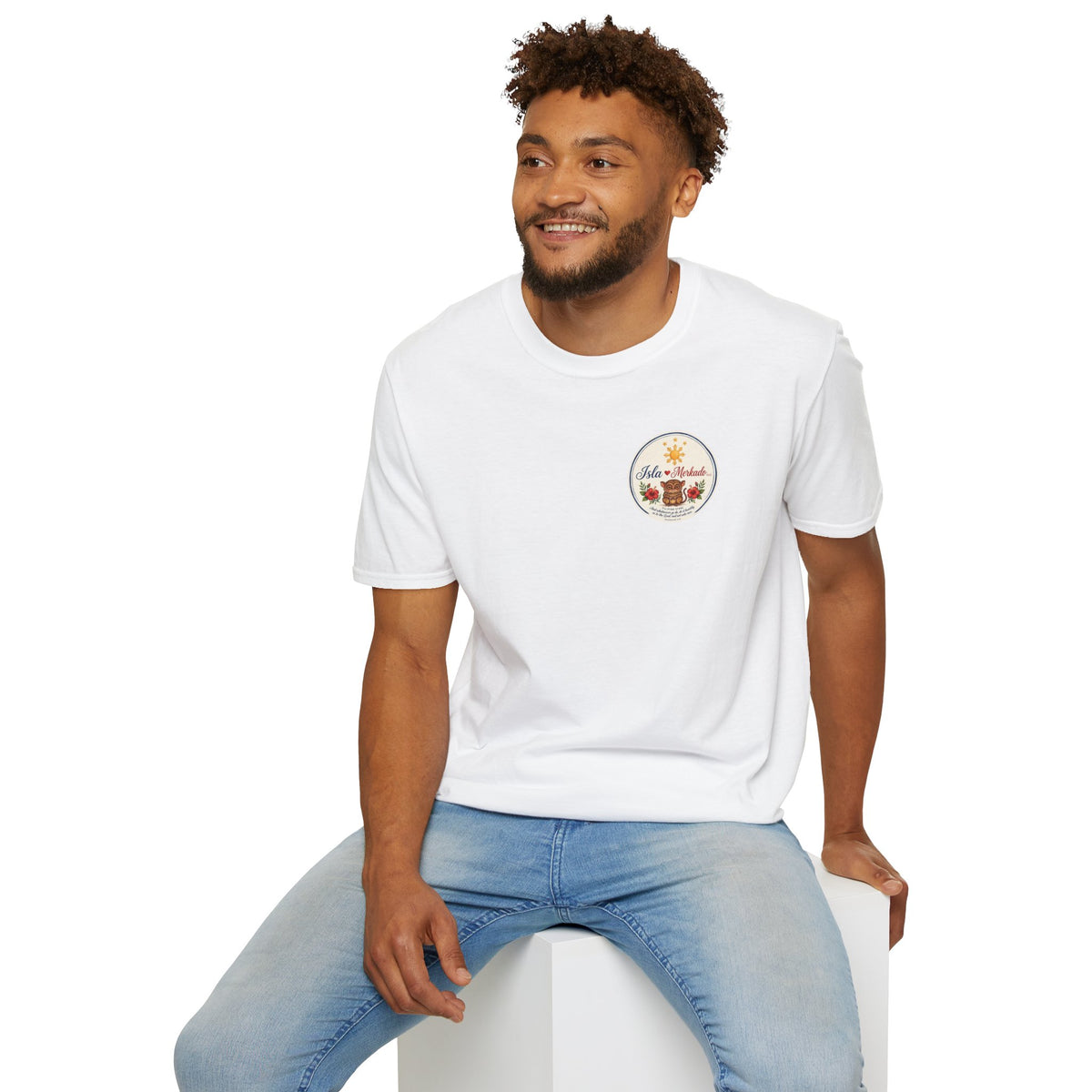 Isla Mercado Floral Tiki Graphic T-Shirt