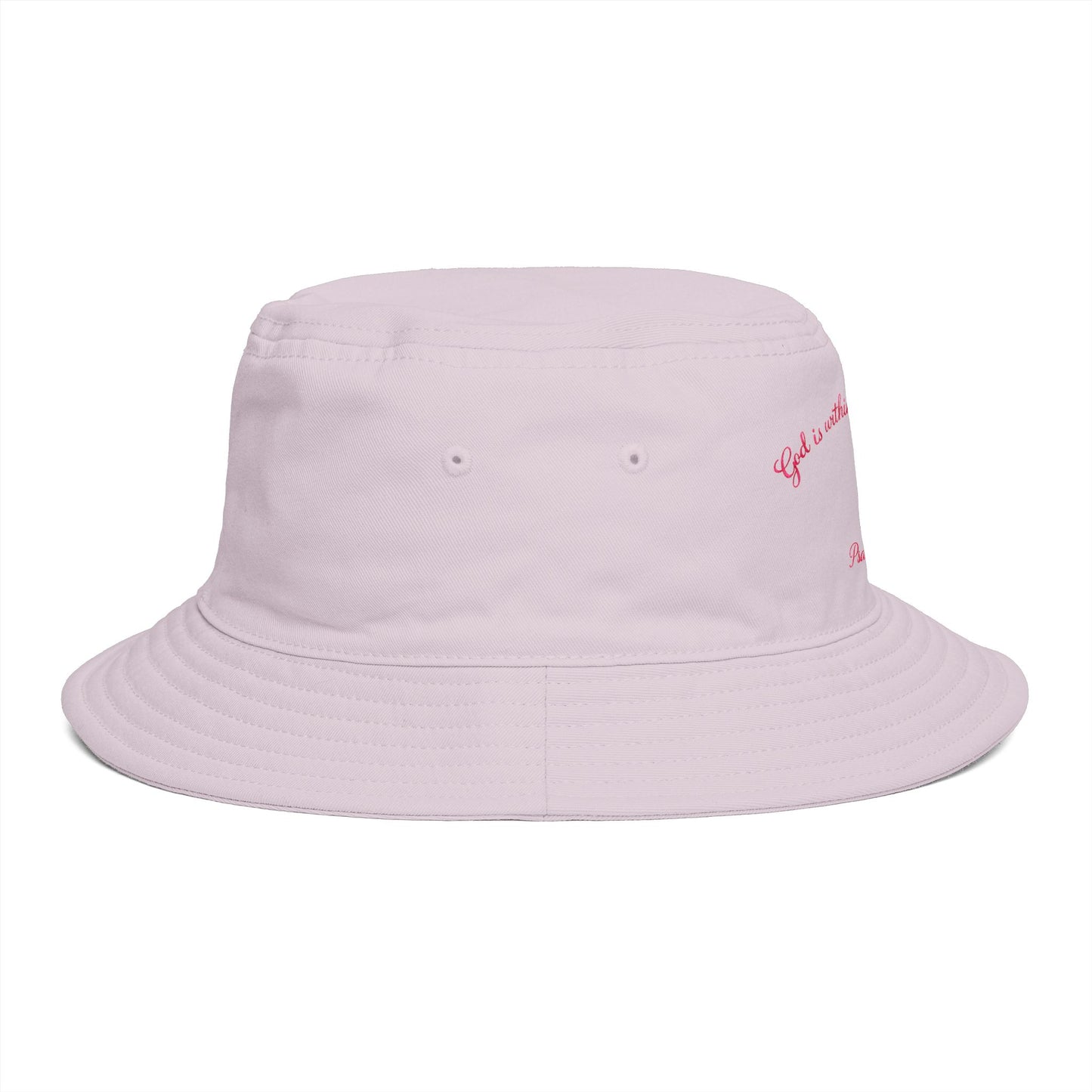 Bucket Hat — Psalm 46:5 Faith Ribbon Bucket Hat (God Is Within Her)