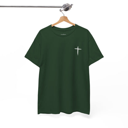 Christian Cross Tee — "May Heavenly Things Constantly Interrupt Our Earthly Things" Inspirational T‑Shirt