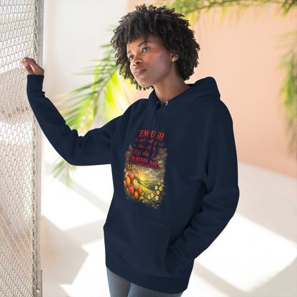 Christian Hoodie — Spiritual Scripture Floral Design ("Even Before He Made the World")