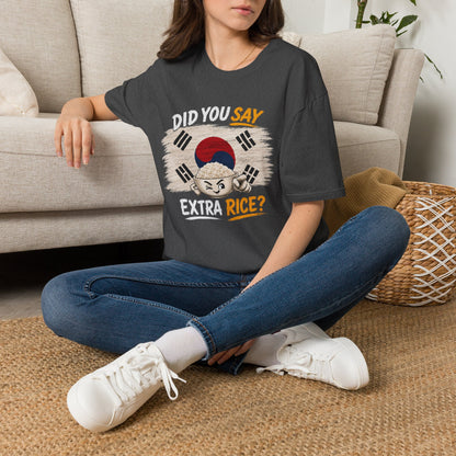 Did You Say Extra Rice? Korean Flag Rice Bowl T-Shirt