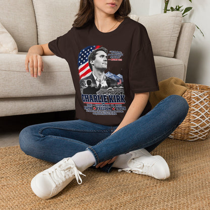 Charlie Kirk Tribute T-Shirt — "Well done, good and faithful servant" Matthew 25:21
