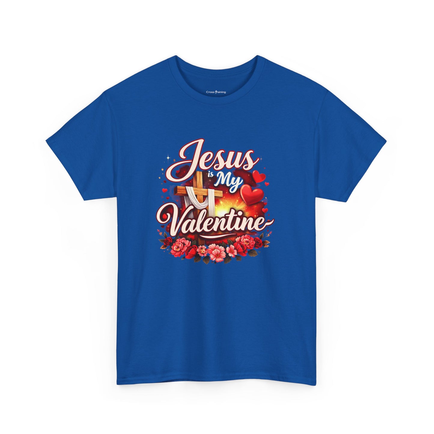 Jesus My Valentine T-Shirt — Christian Valentine Tee with Cross & Hearts
