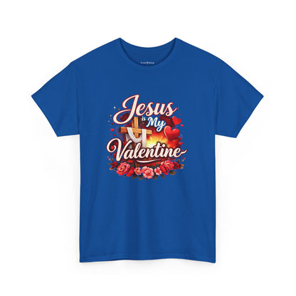 Jesus My Valentine T-Shirt — Christian Valentine Tee with Cross & Hearts