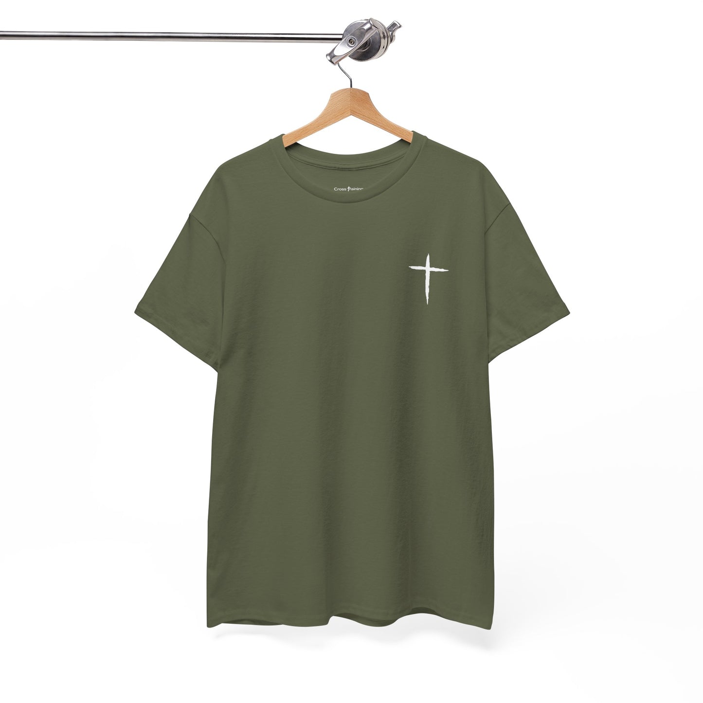 Christian Cross Tee — "May Heavenly Things Constantly Interrupt Our Earthly Things" Inspirational T‑Shirt