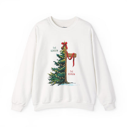 Holiday Mailbox Christmas Sweatshirt — "Tis the Season" Crewneck