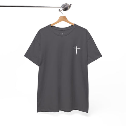 Christian Cross Tee — "May Heavenly Things Constantly Interrupt Our Earthly Things" Inspirational T‑Shirt