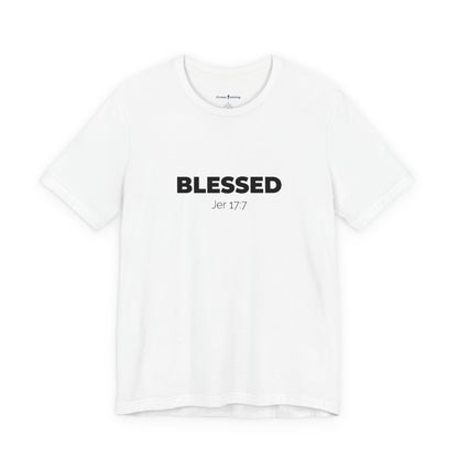 Blessed Unisex Jersey Tee | Inspirational Shirt for Everyday Wear, Faith-Based Gift, Casual Wear, Christian Apparel, Spiritual Clothing
