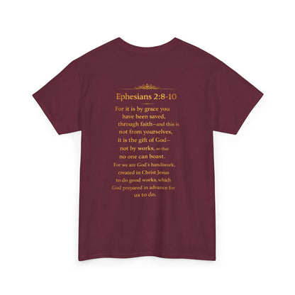 God’s Grace Tee — "I’m Playing Today Because of God’s Grace" Christian T-Shirt (Ephesians 2:8-10)