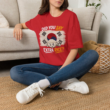 Did You Say Extra Rice? Korean Flag Rice Bowl T-Shirt