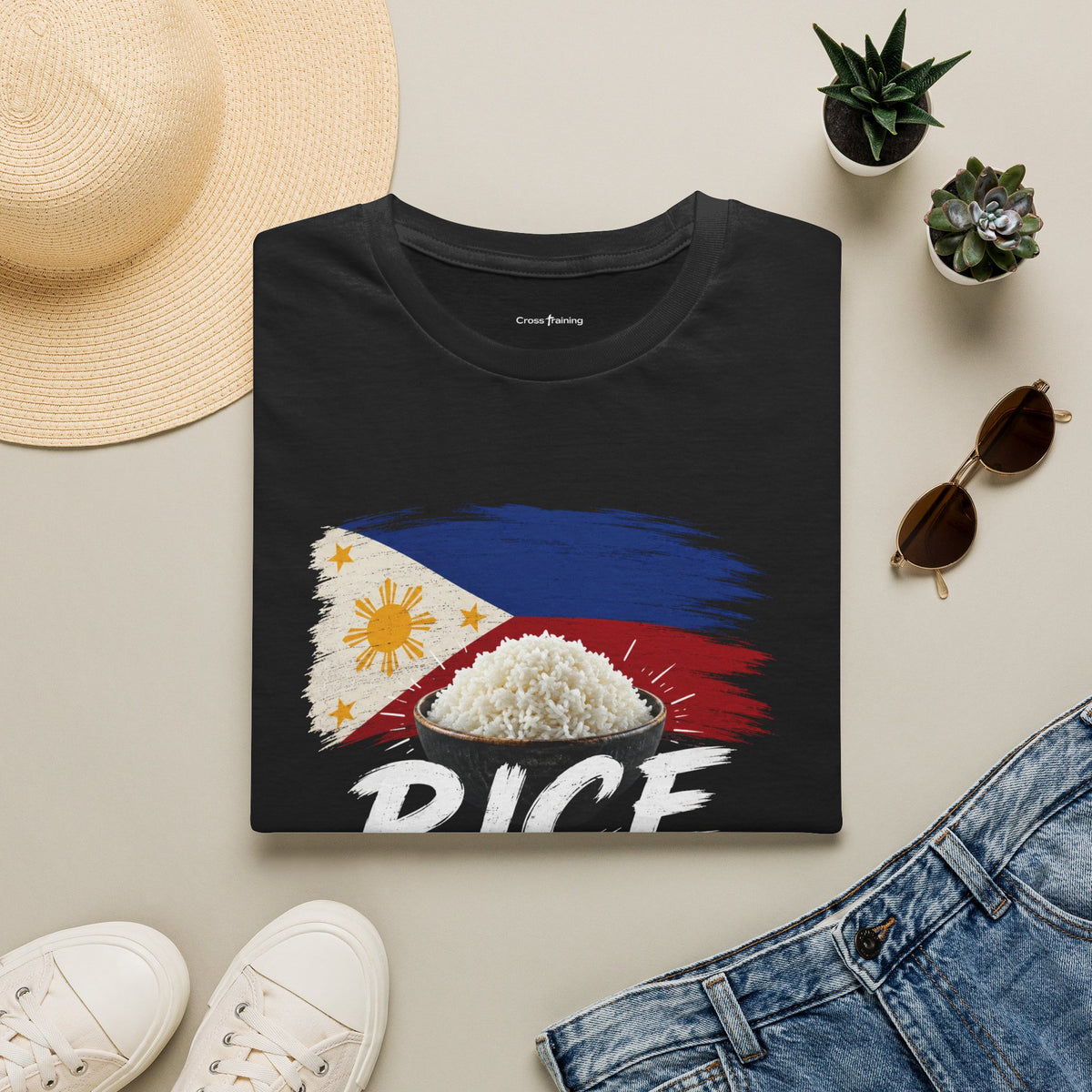 Rice Is Life T-Shirt — Filipino Flag Rice Bowl Graphic Tee