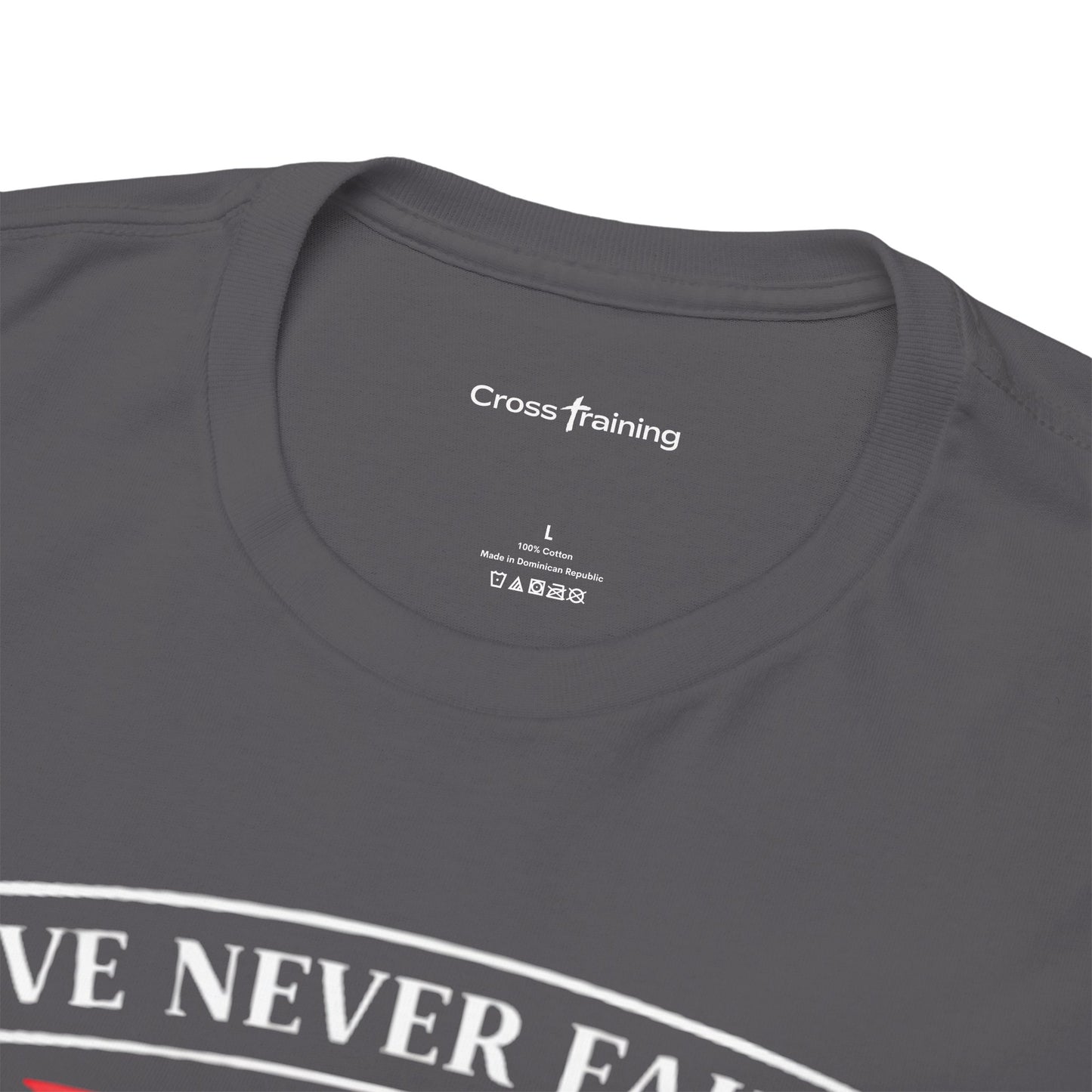 Love Never Fails T-Shirt — 1 Corinthians 13:6-7 Christian Faith Tee