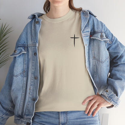 Christian Cross Tee — "May Heavenly Things Constantly Interrupt Our Earthly Things" Inspirational T‑Shirt