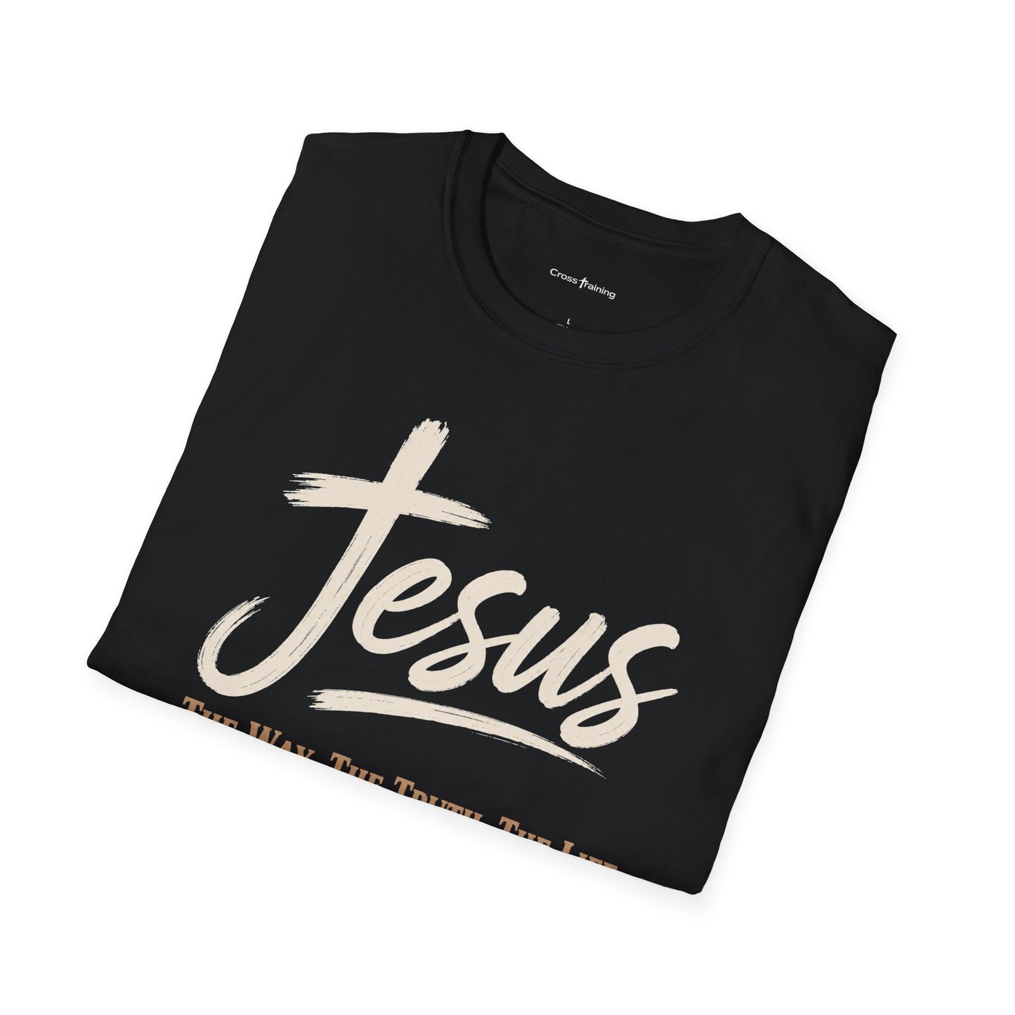Jesus Script T‑Shirt — 'Jesus: The Way. The Truth. The Life.' Christian Faith Tee