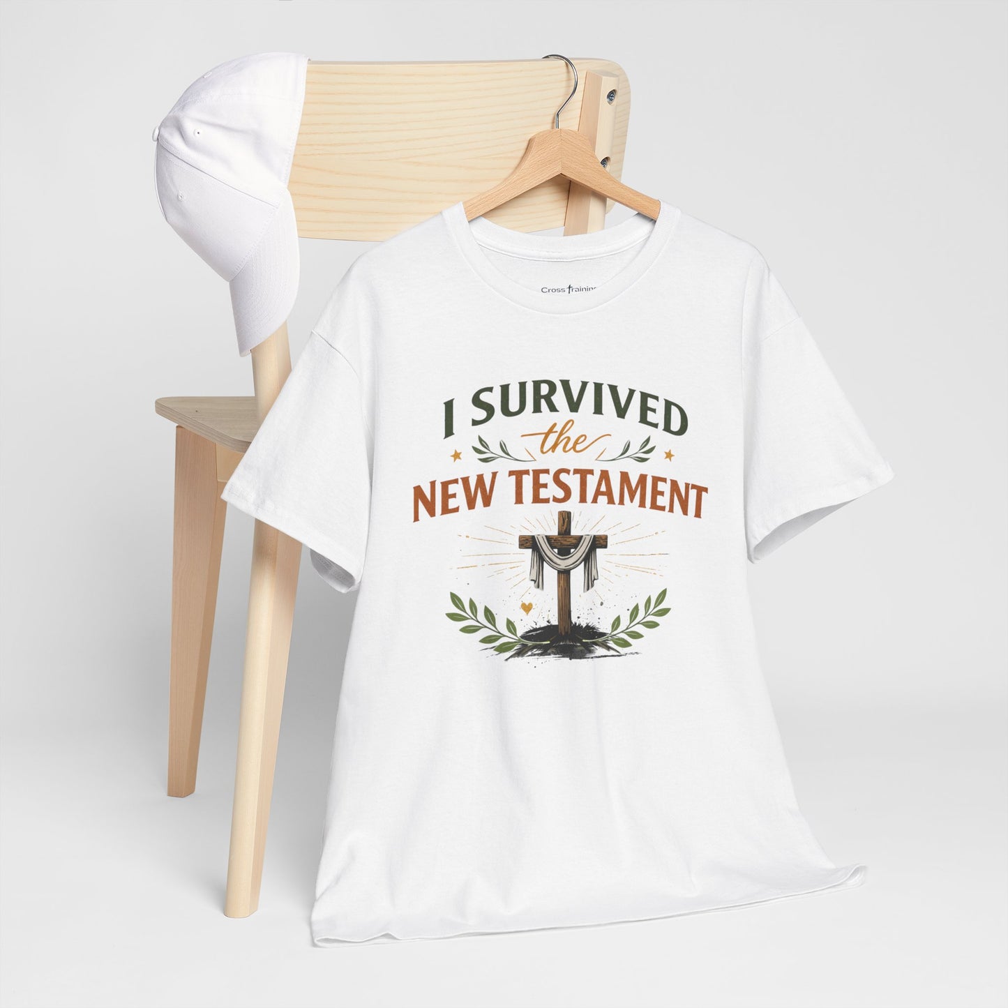I Survived the New Testament T-Shirt — Christian Faith Cross Tee