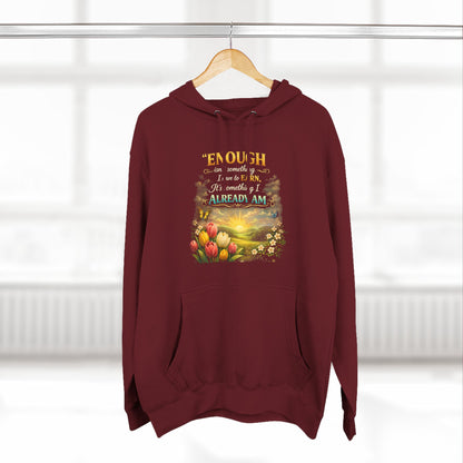Enough — Inspirational Christian Hoodie with Scripture (Ephesians)