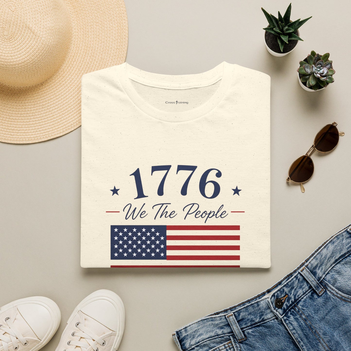 1776 We The People T-Shirt — American Flag Patriotic Tee for Independence Day