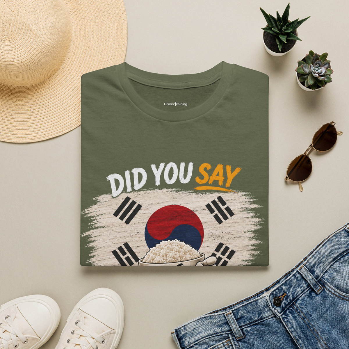 Did You Say Extra Rice? Korean Flag Rice Bowl T-Shirt