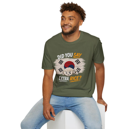 Did You Say Extra Rice? Korean Flag Rice Bowl T-Shirt