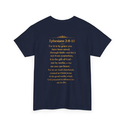 God’s Grace Tee — "I’m Playing Today Because of God’s Grace" Christian T-Shirt (Ephesians 2:8-10)