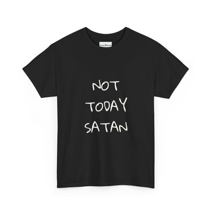 Funny Graphic Tee: Not Today Satan Unisex Heavy Cotton T-Shirt, Humorous Gift, Casual Wear, Everyday Comfort, Unique Statement Tee