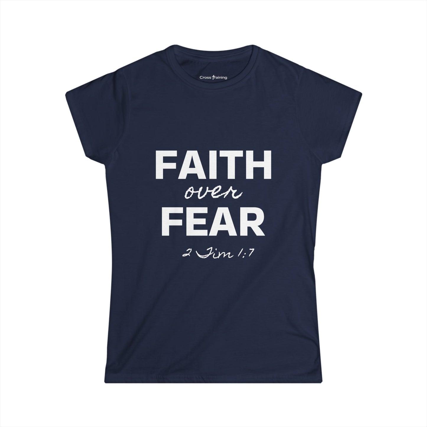 Faith Over Fear Women's Softstyle Tee, Inspirational Shirt, Christian Apparel, Spiritual Gift, Motivational T-Shirt