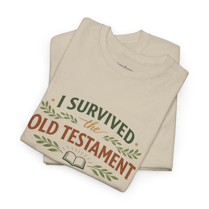I Survived the Old Testament Tee – Funny Christian Bible Study Shirt