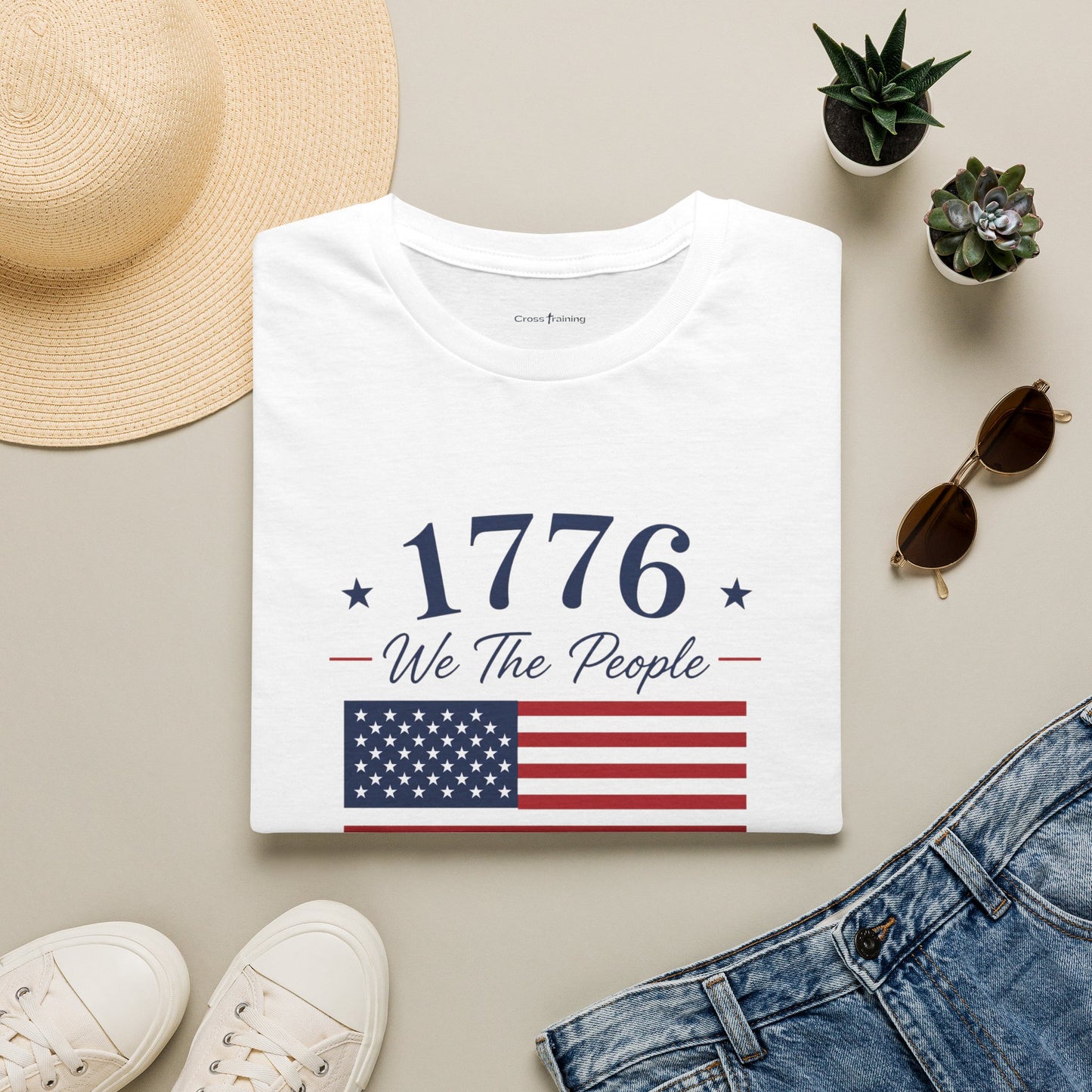 1776 We The People T-Shirt — American Flag Patriotic Tee for Independence Day