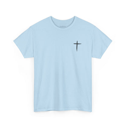 Christian Cross Tee — "May Heavenly Things Constantly Interrupt Our Earthly Things" Inspirational T‑Shirt