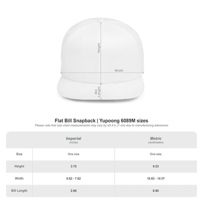 Flat Bill Snapback Hat — "The joy of the Lord is my strength" (Nehemiah 8:10)
