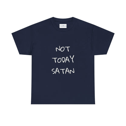 Funny Graphic Tee: Not Today Satan Unisex Heavy Cotton T-Shirt, Humorous Gift, Casual Wear, Everyday Comfort, Unique Statement Tee