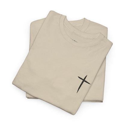 Christian Cross Tee — "May Heavenly Things Constantly Interrupt Our Earthly Things" Inspirational T‑Shirt