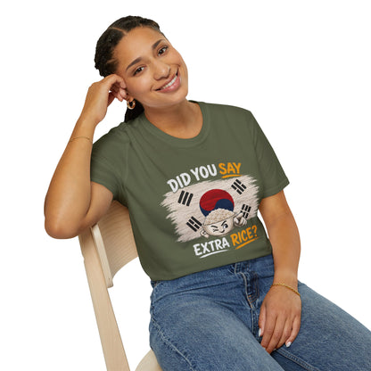 Did You Say Extra Rice? Korean Flag Rice Bowl T-Shirt