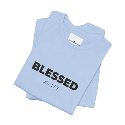 Blessed Unisex Jersey Tee | Inspirational Shirt for Everyday Wear, Faith-Based Gift, Casual Wear, Christian Apparel, Spiritual Clothing