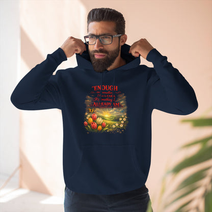 Christian Hoodie — Spiritual Scripture Floral Design ("Even Before He Made the World")