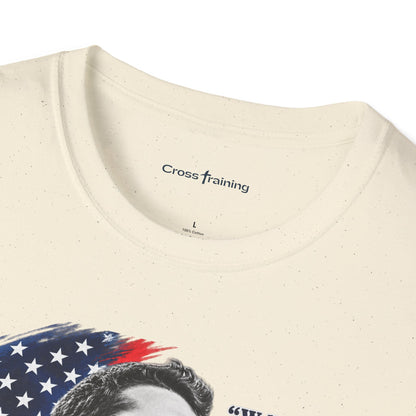 Charlie Kirk Tribute T-Shirt — "Well done, good and faithful servant" Matthew 25:21