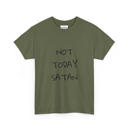 Funny Graphic Tee: Not Today Satan Unisex Heavy Cotton T-Shirt, Humorous Gift, Casual Wear, Everyday Comfort, Unique Statement Tee