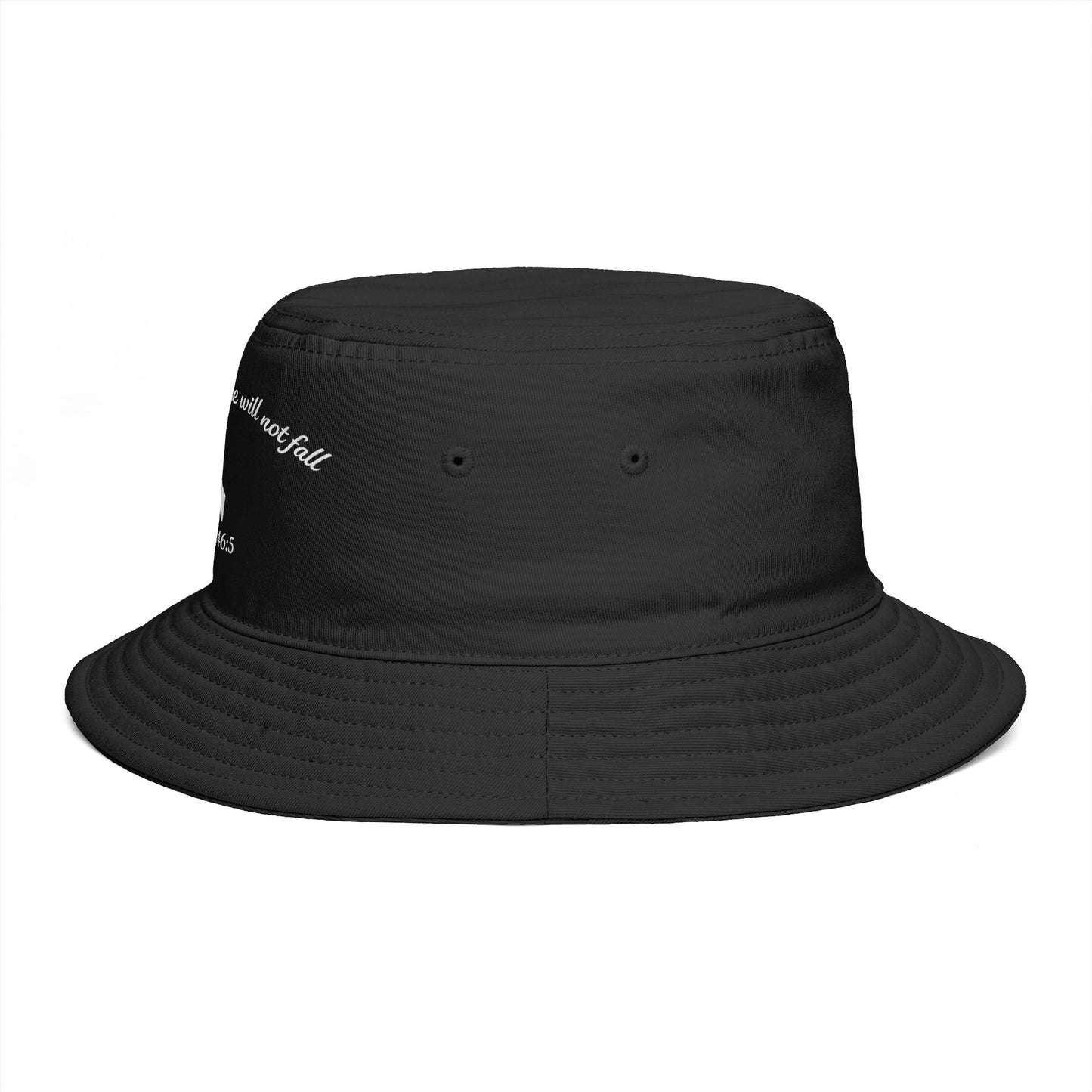 Bucket Hat — Psalm 46:5 Faith Ribbon Bucket Hat (God Is Within Her)