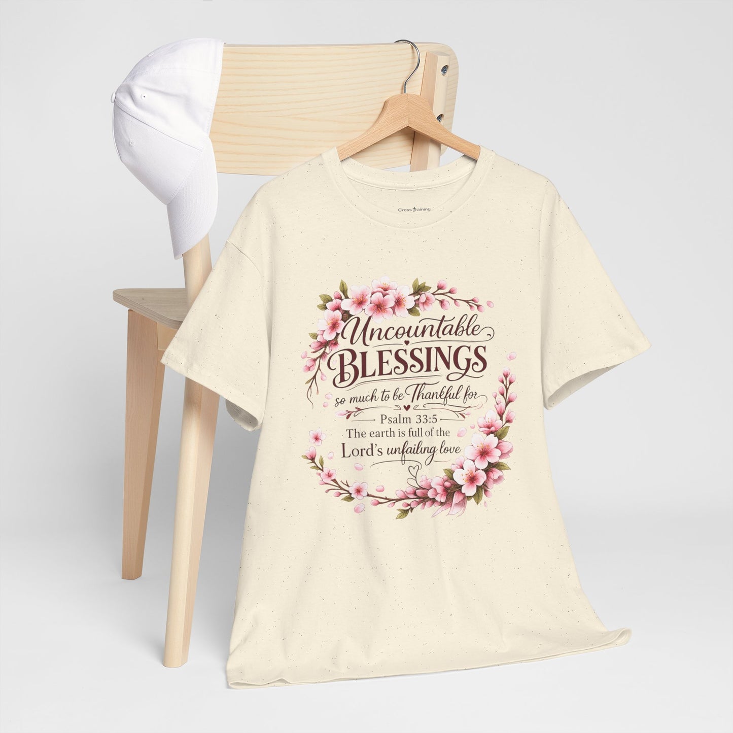 Blessings Floral T-Shirt — "Uncountable Blessings" Psalm 31 Faith Tee
