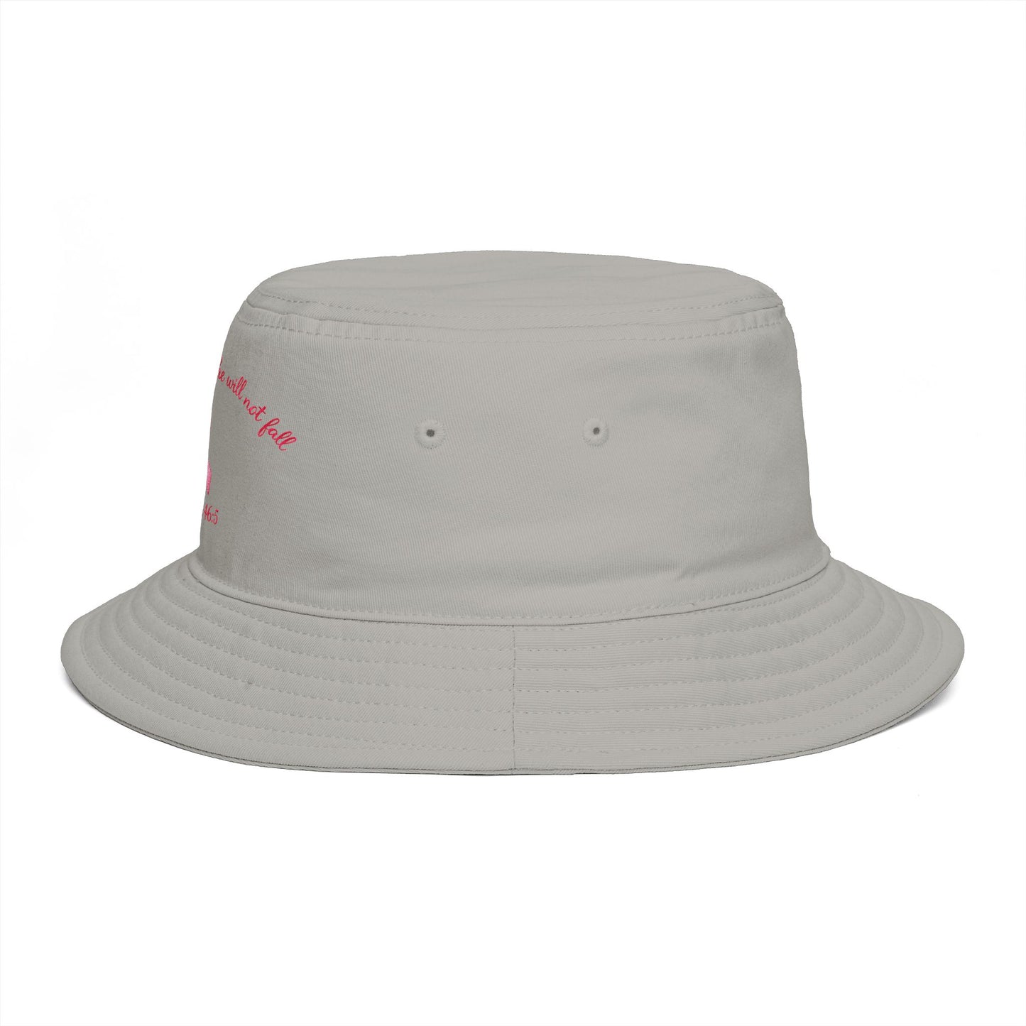 Bucket Hat — Psalm 46:5 Faith Ribbon Bucket Hat (God Is Within Her)