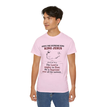 King Jesus Psalm 99:2 T-Shirt — Christian Faith Graphic Tee